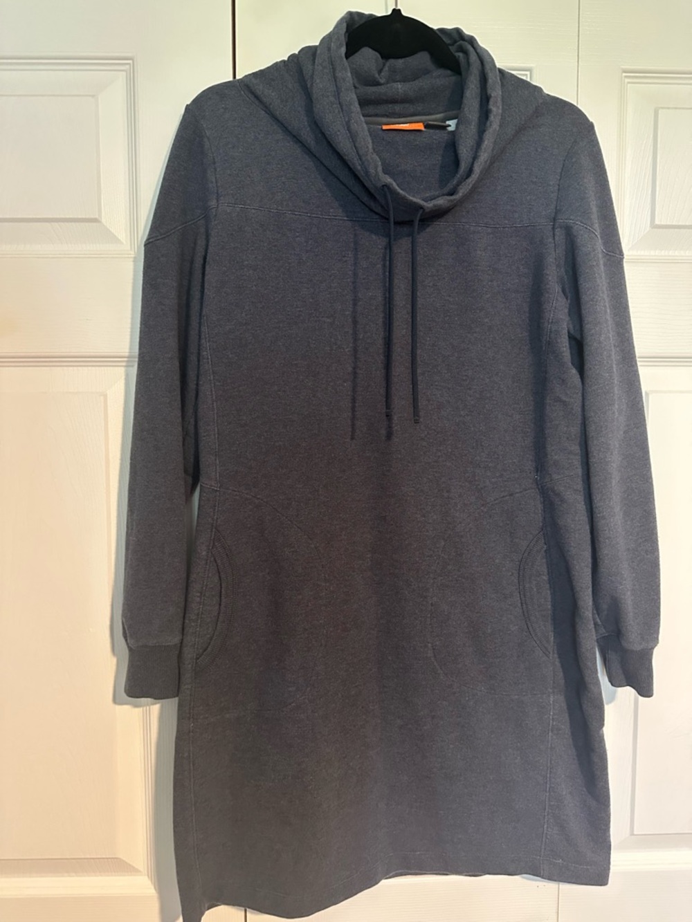 Merrell Navy Cowl Neck Sweatshirt Dress